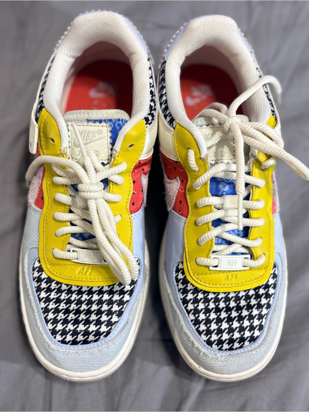 Nike Women's Air Force 1 Shadow Patchwork Multicolor DM 8076100 Low Top Sz 8.5 - Picture 2 of 11